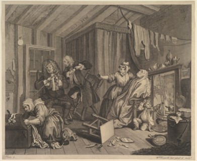 A Harlot's Progress, Plate 5, before April 1732. Creator: William Hogarth.