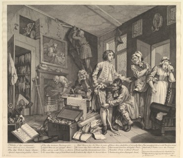 A Rake's Progress, Plate 1, June 25, 1735. Creator: William Hogarth.