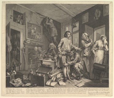 A Rake's Progress, Plate 1, June 25, 1735. Creator: William Hogarth.