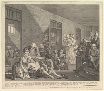A Rake's Progress, Plate 8, June 25, 1735. Creator: William Hogarth.
