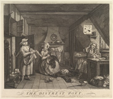 The Distrest Poet, December 15, 1740. Creator: William Hogarth.