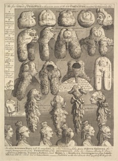 The Five Orders of Periwigs, 1761. Creator: William Hogarth.