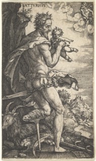 Saturn from The Gods Who Preside Over the Planets, 1525. Creator: Master I.B..