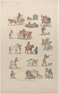 Plate 1, Outlines of Figures, Landscapes and Cattle...for the Use of Learners, March 8, 1790.