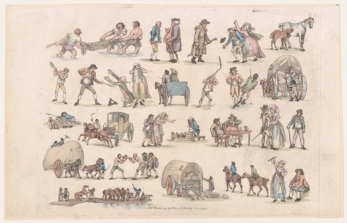 Plate 4, Outlines of Figures, Landscapes and Cattle...for the Use of Learners, March 8, 1790.