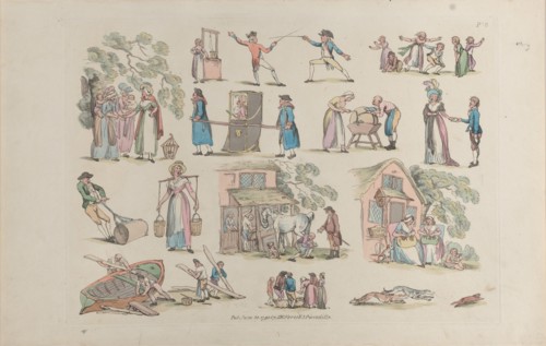 Plate 8, Outlines of Figures, Landscapes and Cattle...for the Use of Learners, June 20, 1790.
