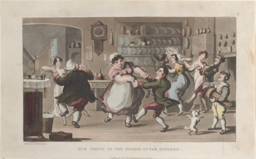 Quae Genus, in the Sports of the Kitchen, from "The History of Johnny Quae Genus, The Little Foundling of the Late Doctor Syntax", August 1, 1821.