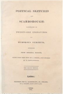 Title Page, from "Poetical Sketches of Scarborough", 1813.