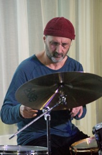 Jorge Rossy, Martin Speake's International Quartet, Watermill Jazz Club, Dorking, Surrey, 18 Feb 2020.