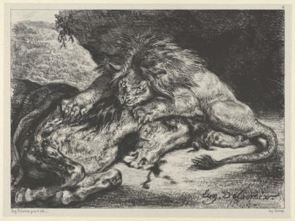 Lion Devouring a Horse