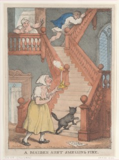 A Maiden Aunt Smelling Fire