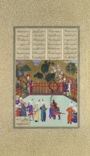 Kai Kavus and Rustam Embrace