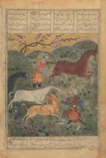 Rustam Captures the Horse Rakhsh