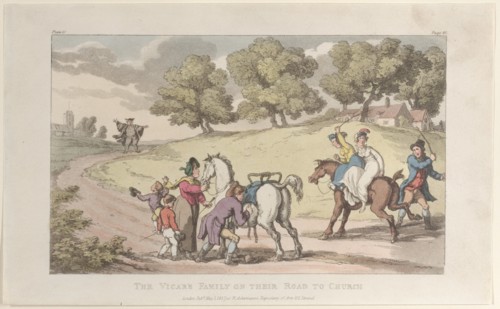 The Vicar's Family on their Road to Church