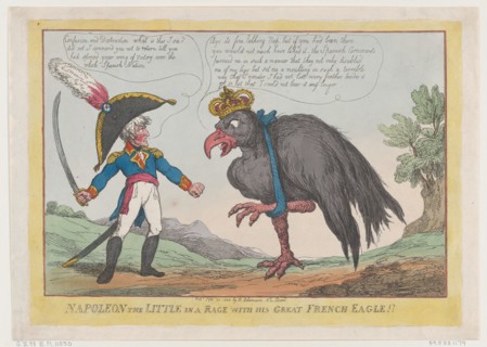 Napoleon The Little in a Rage with His Great French Eagle!!