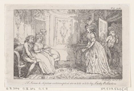 Tom Jones & Sophia interrupted in a tete a tete by Lady Bellaston
