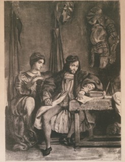 Scene from Goethe's 'Götz' (Götz von Berlichingen Writing his Memoirs)