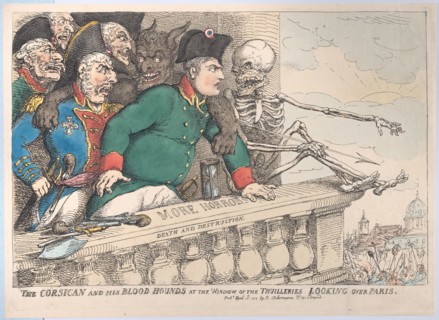 The Corsican and His Bloodhounds at the Window of the Thuilleries Looking Over Paris