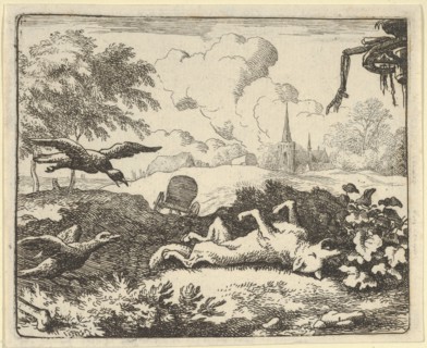 The Reading of a Criminal Action Againt Renard. From Hendrick van Alcmar's Renard The Fox