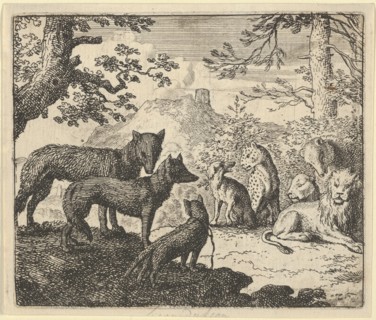 Renard's Parents Ask to Withdraw from the Court. From Hendrick van Alcmar's Renard The Fox