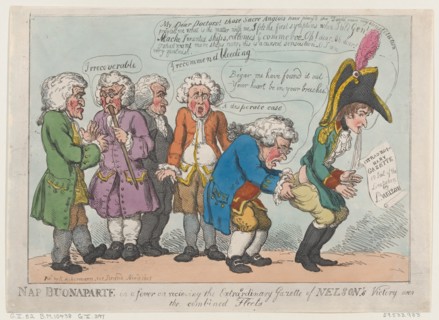 Nap Buonaparte in a Fever on Receiving the Extraordinary Gazette of Nelson's Victory Over the Combined Fleets