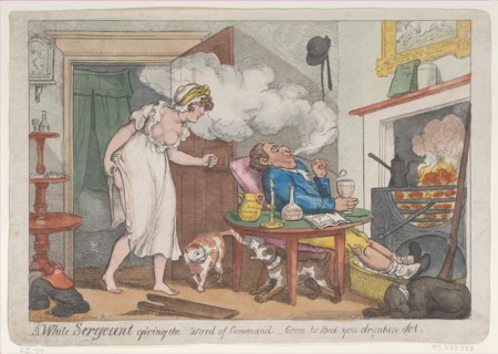 A White Sergeant giving the word of command - "Come to Bed you drunken sot", May 25, 1807.
