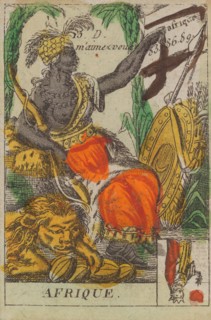 Afrique from Playing Cards (for Quartets) 'Costumes des Peuples Étrangers', 1700-1799.