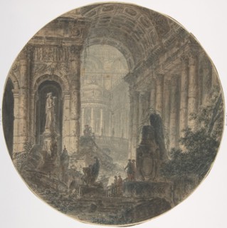 Architectural fantasy, 18th century.