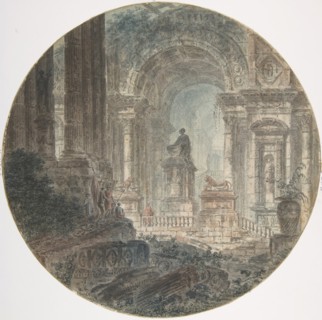 Architectural fantasy, late 18th century.