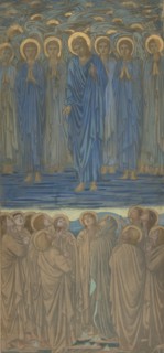 Ascension of Christ (Acts I, 1-9): Study for stained-glass window, ca. 1875-84.