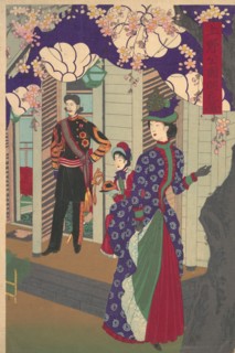 Blossoming Cherry Trees in Ueno Park (Ueno koen kaika zu), 1888.