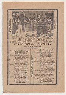 Broadsheet relating to a dialogue between Concepcion and her friend Mateana, 1903.