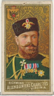 Czar of Russia, from World's Sovereigns series (N34) for Allen & Ginter Cigarettes, 1889.
