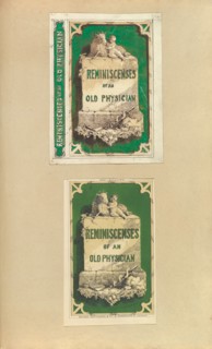 Design and Proof for Bookcover, Reminiscenses of an Old Physician, 1845-70.