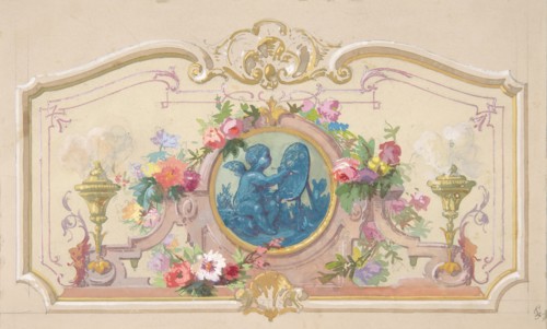 Design fo the Allegory of the Arts, second half 19th century.