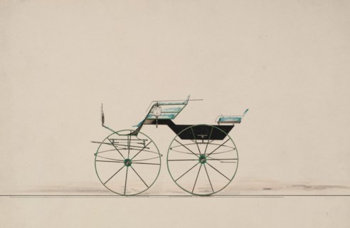 Design for 4 seat Phaeton, no top (unnumbered), 1850-70.