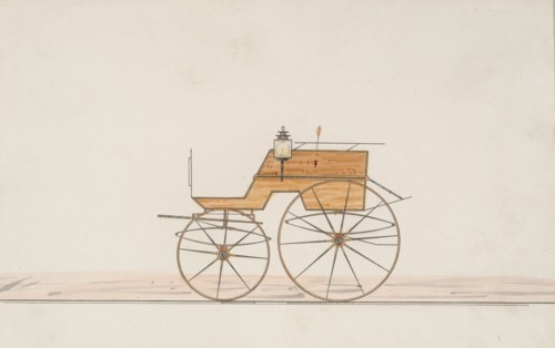 Design for 4 seat Phaeton, no top (unnumbered), 1850-70.