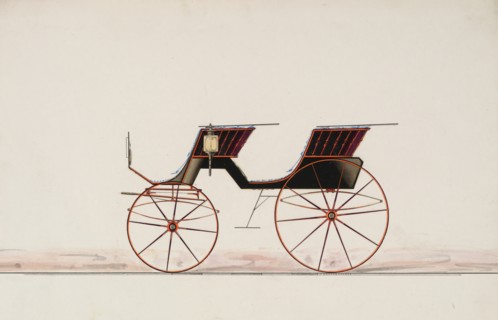 Design for 4 seat Phaeton, no top (unnumbered), 1950-1970.