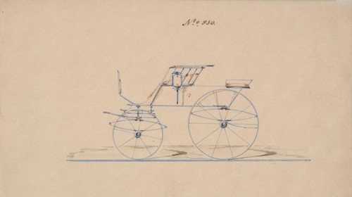 Design for 4 seat Phaeton, no top, no. 930, 1850-70.