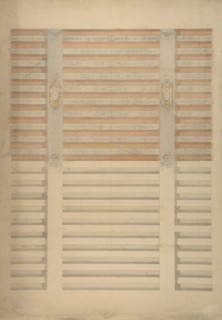 Design for a beamed ceiling in French Renaissance style, 1830-97.