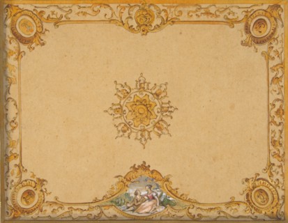 Design for a ceiling with painted decoration, 1830-97.