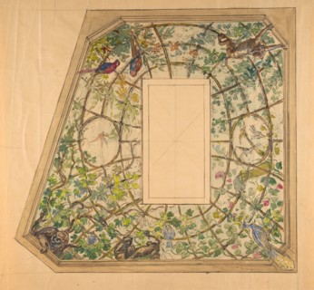 Design for a ceiling decoration, 19th century.