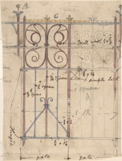 Design for a Church Gate, ca. 1880.
