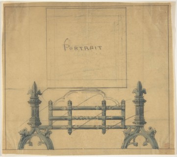 Design for a Fireplace Grate, 19th century.