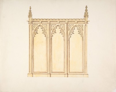 Design for a Gothic Paneling, early 19th century.