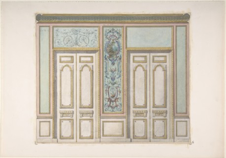 Design for a Pair of Doors Joined by an Ornamental Panel, second half 19th century.