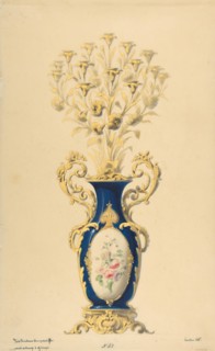 Design for a Porcelain Candelabra with Nine Branches, 19th century.