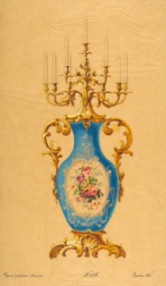 Design for a Porcelain Candelabra, 19th century.