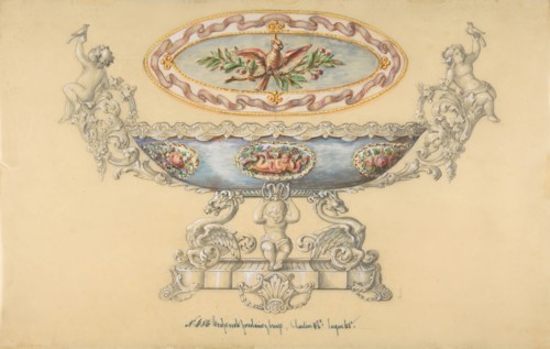 Design for a Porcelain Cup, 19th century.
