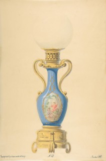 Design for an Oil Lamp, 19th century.